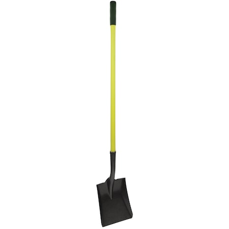 Dottie Square Point Shovel, 12 ga #2 Blade, AISI 1055 Carbon Steel Blade, 48" L Yellow Fiberglass Handle SHS